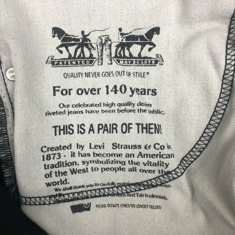 LEVI STRAUSS & CO. 541 Men’s Black Jeans Size W34 L30 - Picture 5 of 8